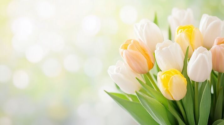 JPG 편집이미지 꽃 꽃다발 백그라운드 봄 튤립 보케 이미지편집 AI컴퓨터그래픽 AI콘텐츠 식물 계절 파일형식