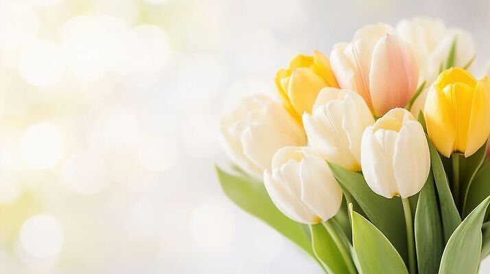 JPG 편집이미지 꽃 꽃다발 백그라운드 봄 튤립 보케 이미지편집 AI컴퓨터그래픽 AI콘텐츠 식물 계절 파일형식