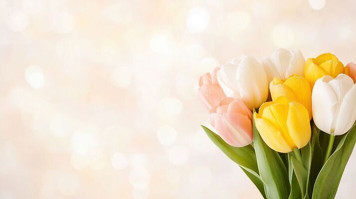 JPG 편집이미지 꽃 꽃다발 백그라운드 봄 튤립 보케 이미지편집 AI컴퓨터그래픽 AI콘텐츠 식물 계절 파일형식