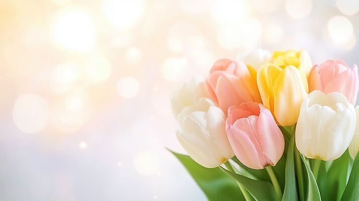 JPG 편집이미지 꽃 꽃다발 백그라운드 봄 튤립 보케 이미지편집 AI컴퓨터그래픽 AI콘텐츠 식물 계절 파일형식