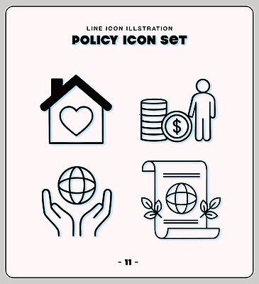 손 지구 일러스트 주택 사람 세트 동전 문서 정책 국내일러스트 AI파일 돈 건물 신체부위 파일형식 벡터