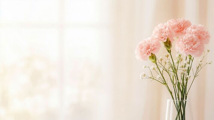 JPG 편집이미지 꽃 분홍색 꽃다발 백그라운드 유리 어버이날 스승의날 창가 카네이션 감사 가정의달 편집실사 AI포토 AI콘텐츠 식물 기념일 감정 컬러 창문 재질 5월 CG 파일형식