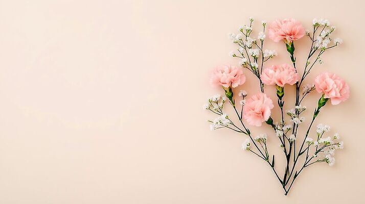 JPG 편집이미지 꽃 분홍색 꽃다발 백그라운드 어버이날 스승의날 카네이션 감사 가정의달 편집실사 AI포토 AI콘텐츠 식물 기념일 감정 컬러 5월 CG 파일형식
