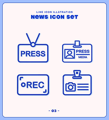 일러스트 정보 기자 뉴스 이름표 언론 국내일러스트 AI파일 직업 파일형식 벡터