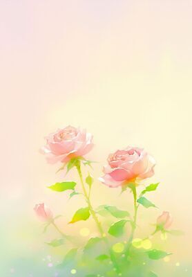 JPG 식물 꽃 백그라운드 일러스트 수채화 사랑 장미 봄 국내일러스트 AI일러스트 AI콘텐츠 계절 감정 파일형식