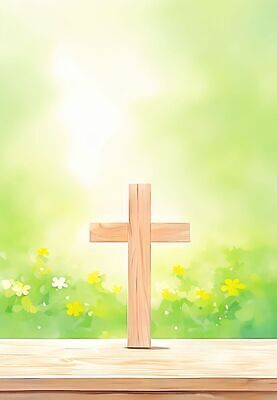 JPG 나무 꽃 기독교 종교 십자가 일러스트 자연 탁자 평화 봄 Spirituality 국내일러스트 AI일러스트 AI콘텐츠 식물 계절 가구 컨셉 생태계 파일형식
