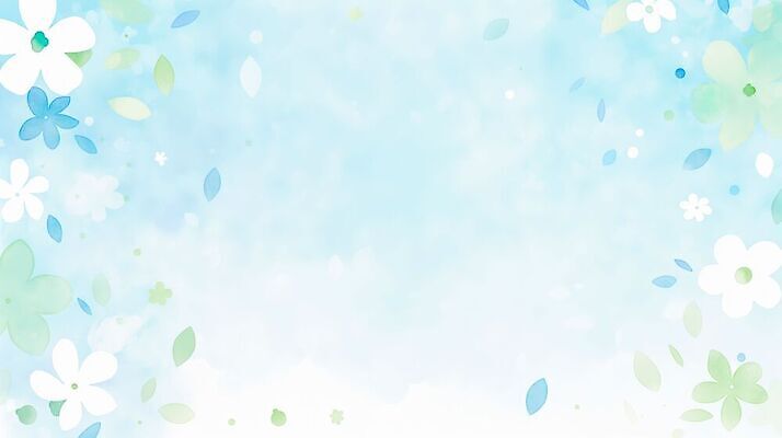 JPG 식물 꽃 백그라운드 잎 일러스트 자연 수채화 파란색 봄 카피스페이스 배경지 국내일러스트 AI일러스트 AI콘텐츠 계절 컬러 공백 생태계 파일형식