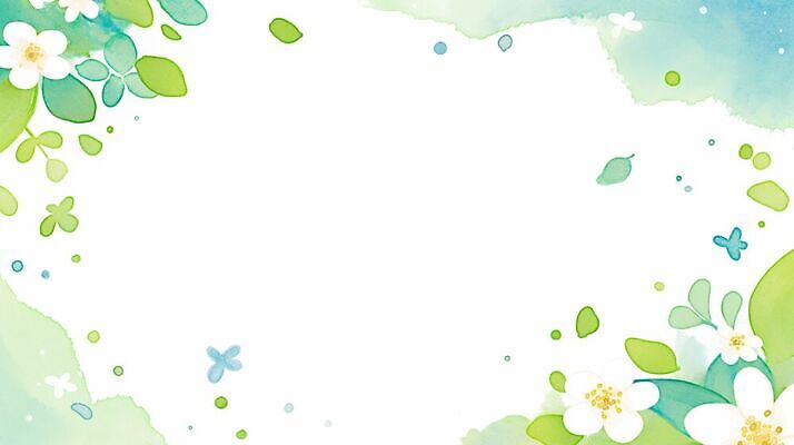 JPG 식물 꽃 백그라운드 잎 일러스트 자연 수채화 파란색 봄 카피스페이스 배경지 국내일러스트 AI일러스트 AI콘텐츠 계절 컬러 공백 생태계 파일형식