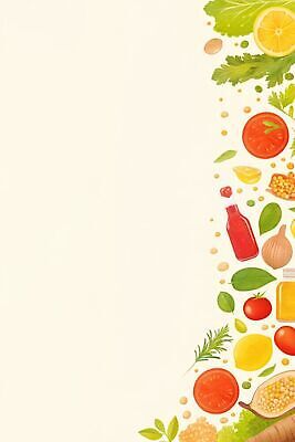 JPG 웰빙 토마토 채소 과일 일러스트 재료 양파 마늘 옥수수 신선 레몬 허브 건강식 카피스페이스 배경지 국내일러스트 AI일러스트 AI콘텐츠 식물 음식 곡류 공백 파일형식