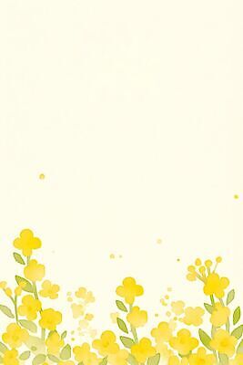 JPG 꽃 백그라운드 잎 일러스트 자연 노란색 봄 카피스페이스 배경지 국내일러스트 AI일러스트 AI콘텐츠 식물 계절 컬러 공백 생태계 파일형식