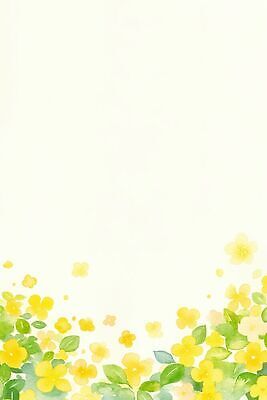 JPG 꽃 백그라운드 잎 일러스트 자연 노란색 봄 카피스페이스 배경지 국내일러스트 AI일러스트 AI콘텐츠 식물 계절 컬러 공백 생태계 파일형식