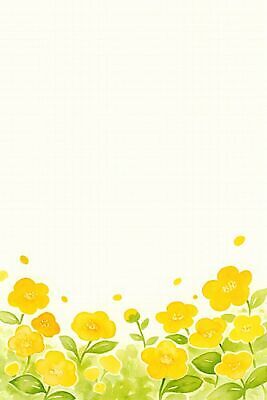 JPG 꽃 백그라운드 일러스트 자연 노란색 봄 카피스페이스 배경지 국내일러스트 AI일러스트 AI콘텐츠 식물 계절 컬러 공백 생태계 파일형식