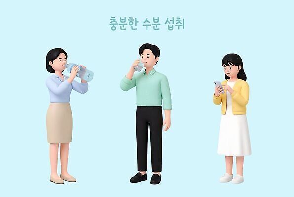 자연요소 계절 모션 사람 핸드폰 스마트기기 3D 물통 파일형식 물 물병 마시기 스마트폰 건강 수분 먹기 남자 여자 편집3D 편집이미지 관리 환절기 PSD 가을 봄