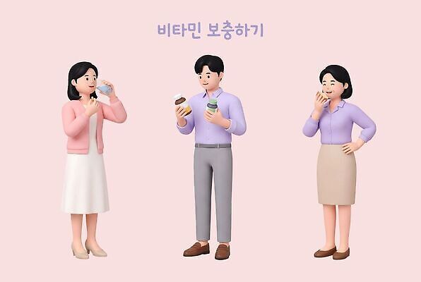 계절 사람 3D 영양소 파일형식 비타민 여자 남자 건강 영양 캐릭터 편집3D 편집이미지 관리 환절기 PSD 가을 봄