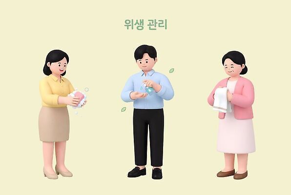 계절 관리 3D 위생 소독제 파일형식 손소독제 청결 사람 건강 예방 위생관리 편집3D 편집이미지 환절기 PSD 가을 봄