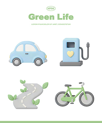 PSD 편집이미지 도로 교통수단 자동차 생활 환경 자전거 에너지 친환경 전기자동차 충전소 편집3D 길 육상교통 교통 교통시설 3D 바이크 충전 파일형식