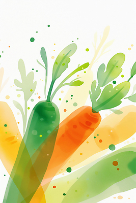 JPG 채소 일러스트 수채화 건강 당근 신선 유기농 비건 국내일러스트 AI일러스트 AI콘텐츠 웰빙 뿌리채소 채식주의자 파일형식