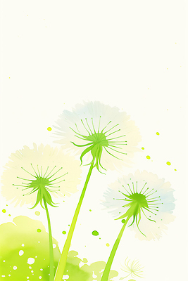 JPG 식물 꽃잎 꽃 백그라운드 일러스트 수채화 봄 민들레 국내일러스트 AI일러스트 AI콘텐츠 계절 파일형식