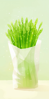 JPG 백그라운드 다이어트 채소 일러스트 재료 수채화 건강 초록색 신선 아스파라거스 영양 비타민 국내일러스트 AI일러스트 AI콘텐츠 컬러 영양소 파일형식