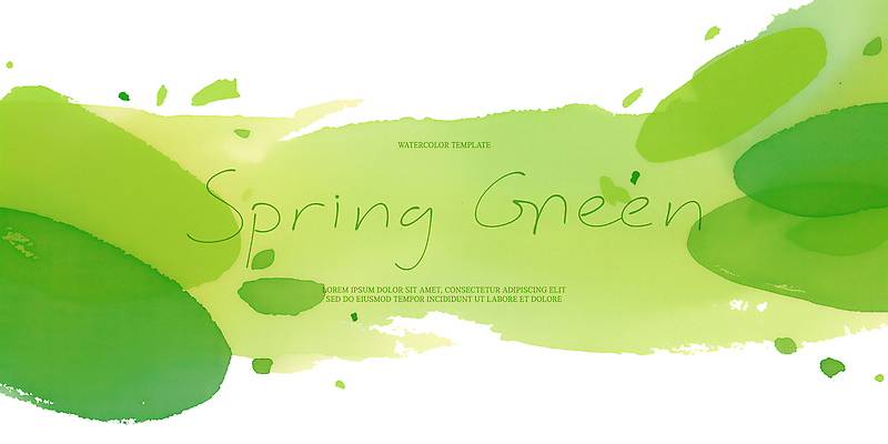 PSD 백그라운드 일러스트 수채화 초록색 물감 봄 번짐 국내일러스트 계절 컬러 미술도구 파일형식 효과