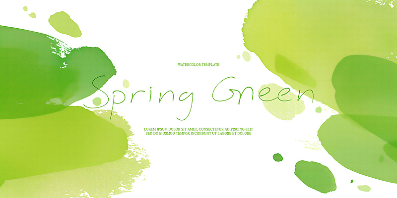 PSD 백그라운드 일러스트 수채화 초록색 물감 봄 번짐 부드러움 국내일러스트 계절 컬러 미술도구 감각 파일형식 효과