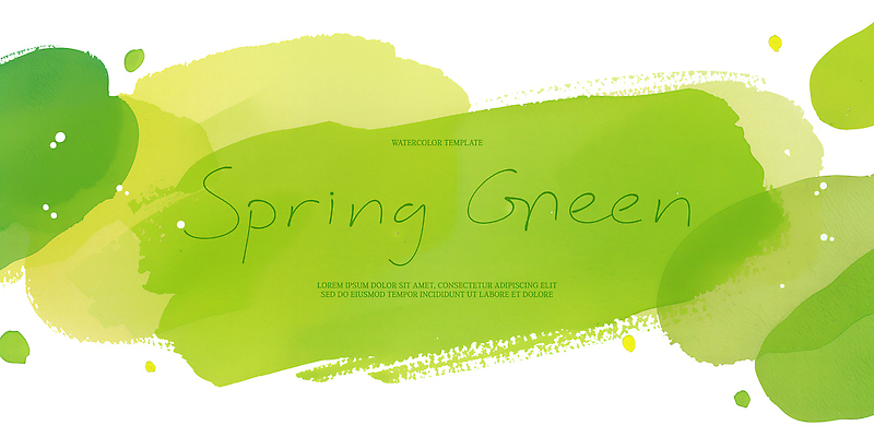 PSD 백그라운드 일러스트 수채화 초록색 물감 봄 번짐 부드러움 국내일러스트 계절 컬러 미술도구 감각 파일형식 효과