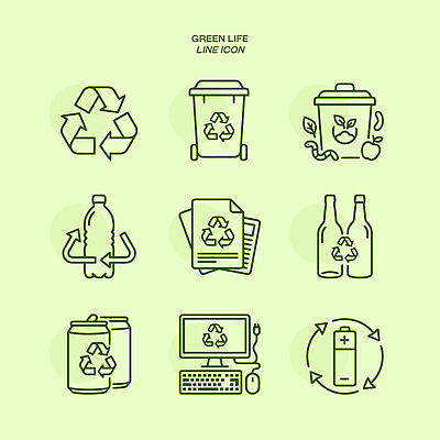 라인일러스트 일러스트 유리병 초록색 컴퓨터 자연보호 환경 재활용 쓰레기통 보호 플라스틱 건전지 문서 에코라이프 국내일러스트 AI파일 라이프스타일 컬러 컨셉 자연 재질 병_용기 전자제품 에코 친환경 파일형식 벡터