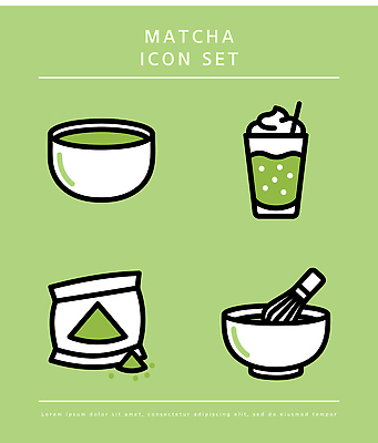 아이콘 음료 디저트 초록색 다기 가루 말차 스무디 2D아이콘 AI파일 음식 컬러 차_음료 다도 파일형식 벡터