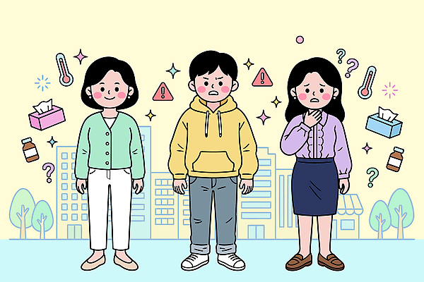 여자 남자 일러스트 표정 건강 치료 약 고통 걱정 기침 증상 환절기 국내일러스트 AI파일 계절 감정 의학 사람 파일형식 벡터