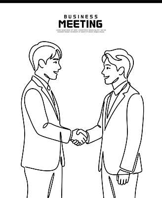 손 남자 라인일러스트 일러스트 비즈니스 회의 협력 직장 대화 협상 정장 만남 업무 소통 리더쉽 파트너십 국내일러스트 AI파일 옷 컨셉 회사 말하기 사람 신체부위 작업 파일형식 벡터