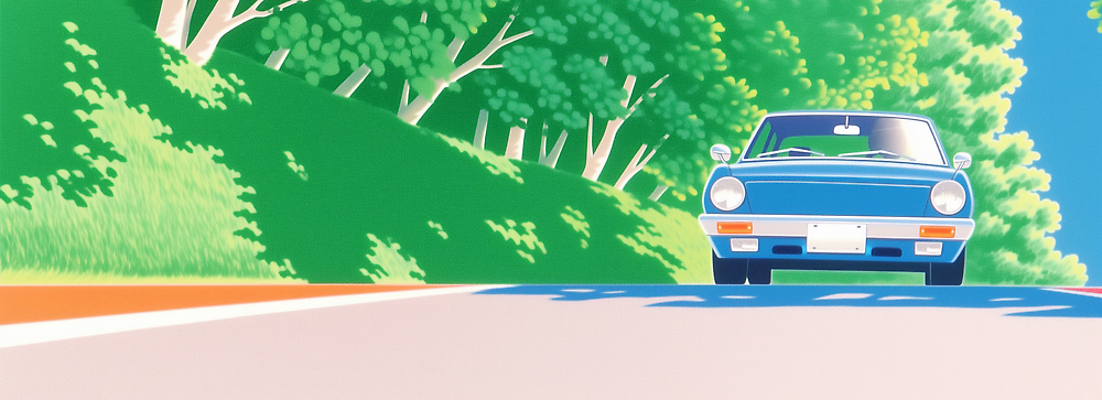 JPG 나무 도로 여행 일러스트 자연 풍경 초록색 봄 드라이브 운전 숲 차선 국내일러스트 AI일러스트 AI콘텐츠 식물 계절 길 컬러 교통시설 모션 생태계 파일형식