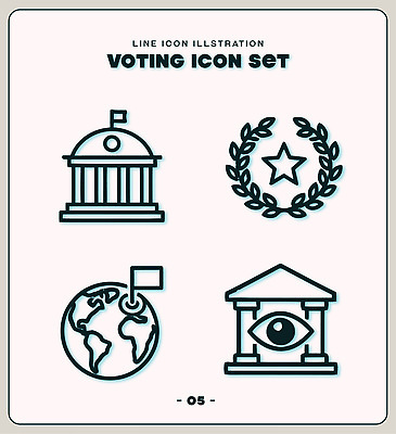 건축물 별 지구 라인일러스트 일러스트 건물 눈 깃발 투표 선거 월계수 정부 정치 국내일러스트 AI파일 자연요소 건축 민주주의 파일형식 벡터