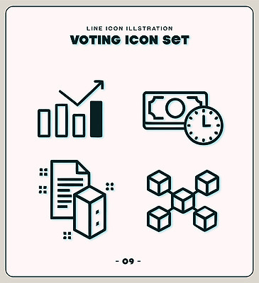 돈 라인일러스트 일러스트 자료 정보 투표 선거 문서 블록체인 국내일러스트 AI파일 금융 재산 민주주의 파일형식 벡터 4차산업