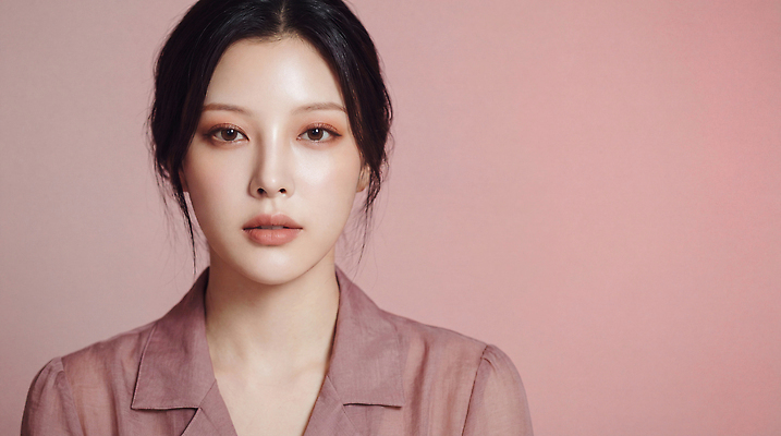 JPG 모델 편집이미지 여자 패션 분홍색 사람 뷰티 의료성형뷰티 분홍색배경 편집실사 AI인물포토 AI콘텐츠 컬러 백그라운드 CG 파일형식 AI포토