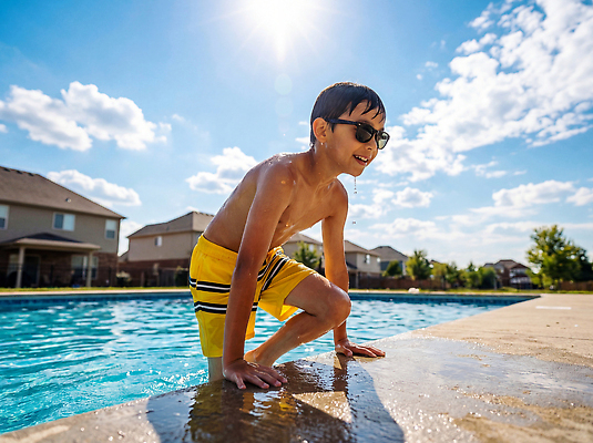 JPG 편집이미지 수영복 물놀이 놀이 수영장 소년 물 여름 햇빛 태양 즐거움 의료성형뷰티 편집실사 AI인물포토 AI콘텐츠 자연요소 옷 계절 남자 감정 어린이 빛 CG 파일형식 AI포토