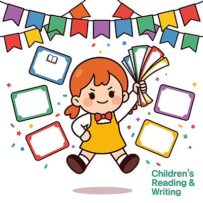 교육 감정 사람 파티용품 파일형식 벡터 가랜드 어린이 책 깃발 종이 즐거움 장식 학습 국내일러스트 일러스트 AI파일