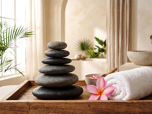 JPG 식물 편집이미지 꽃 창 휴식 빛 수건 스파 공간 돌 편안함 플루메리아 치유 편집실사 AI포토 AI콘텐츠 무기 컨셉 위생용품 감각 CG 파일형식