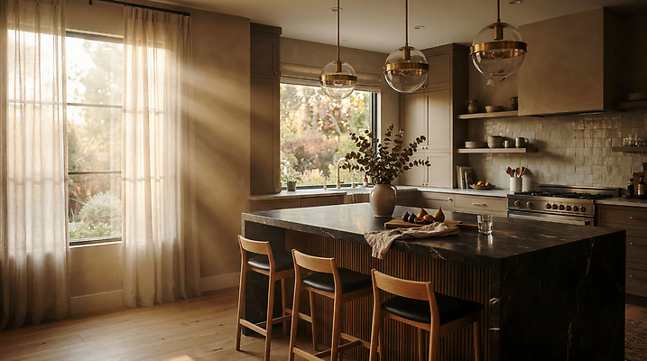 JPG 식물 편집이미지 디자인 의자 창문 식탁 실내 인테리어 햇빛 주방 창가 모던 조리대 편집실사 AI컴퓨터그래픽 AI콘텐츠 가구 탁자 내부 빛 CG 파일형식