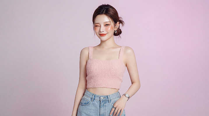 JPG 모델 편집이미지 헤어스타일 여자 패션 포즈 스튜디오 미소 촬영 청바지 의료성형뷰티 스타일 편집실사 AI인물포토 AI콘텐츠 바지 표정 사람 CG 파일형식 AI포토