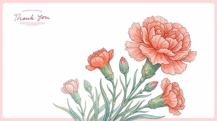 PSD 꽃 상징 백그라운드 일러스트 자연 카네이션 감사 국내일러스트 식물 감정 생태계 파일형식