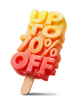 PSD 편집이미지 아이스크림 디저트 이벤트 타이포그라피 빨간색 여름 세일 주황색 더위 아이스바 프로모션 이미지편집 문자 계절 음식 컬러 날씨 파일형식