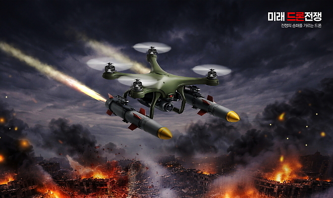 PSD 편집이미지 하늘 미래 군용기 기술 도시 공격 폭발 미사일 전쟁 드론 이미지편집 컨셉 모션 비행기 군대 파일형식