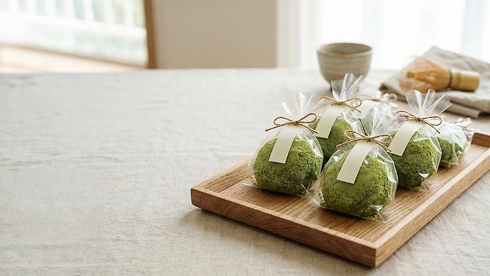 식기 음식 컬러 가구 떡 CG 파일형식 AI콘텐츠 포장 초록색 쟁반 컵 디저트 탁자 JPG AI포토 편집실사 편집이미지 인절미 카스테라떡