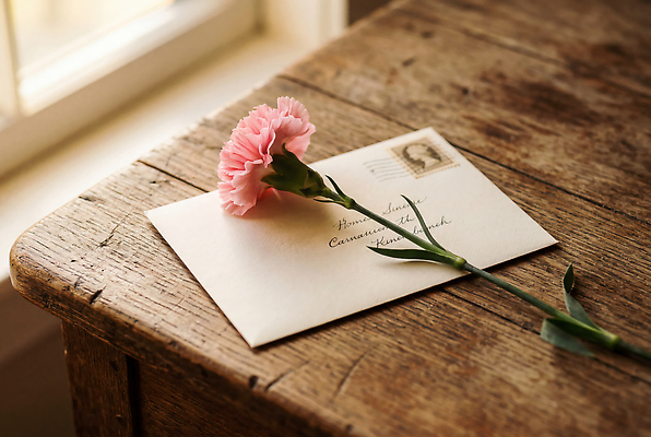 JPG 나무 편집이미지 꽃 창문 탁자 사랑 일상 햇빛 소식 편지 카네이션 편집실사 AI포토 AI콘텐츠 식물 감정 가구 라이프 빛 CG 파일형식