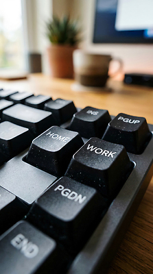 JPG 편집이미지 탁자 사무실 환경 공간 장비 도구 키보드 작업 재택근무 편집실사 AI컴퓨터그래픽 AI콘텐츠 가구 비즈니스 CG 파일형식