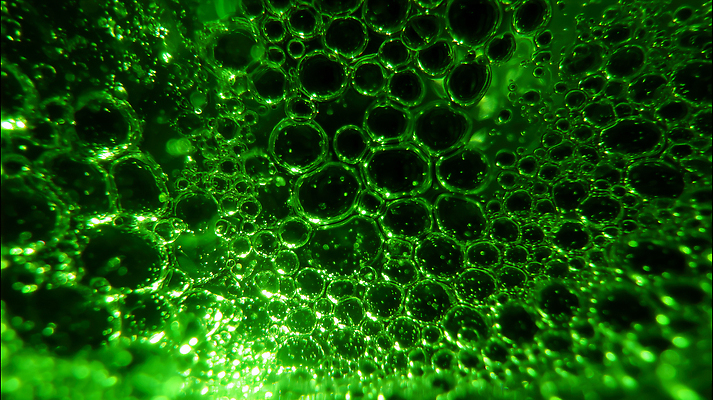 JPG 편집이미지 백그라운드 초록색 물 거품 물방울 액체 수면 물거품 현상 편집실사 AI컴퓨터그래픽 AI콘텐츠 자연요소 컬러 CG 파일형식