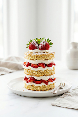 JPG 편집이미지 접시 음식 탁자 딸기 디저트 요리 장식 케이크 신선 크림 제빵 상큼 편집실사 AI컴퓨터그래픽 AI콘텐츠 식기 가구 과일 제과제빵 CG 파일형식