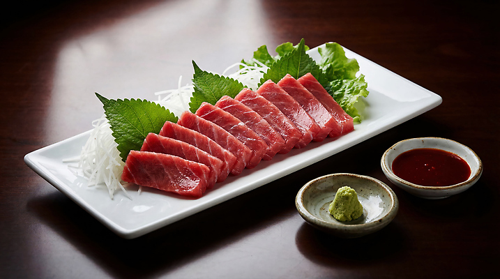 식기 음식 컨셉 어류 생선회 회 양념 CG 파일형식 AI콘텐츠 초고추장 신선 접시 고추냉이 맛 일본음식 해산물 식사 편집실사 JPG 편집이미지 참치 참치회 AI포토