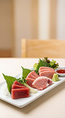 JPG 편집이미지 접시 음식 채소 식사 초밥 회 신선 참치 해산물 참치회 편집실사 AI포토 AI콘텐츠 식기 어류 생선회 CG 일본음식 파일형식