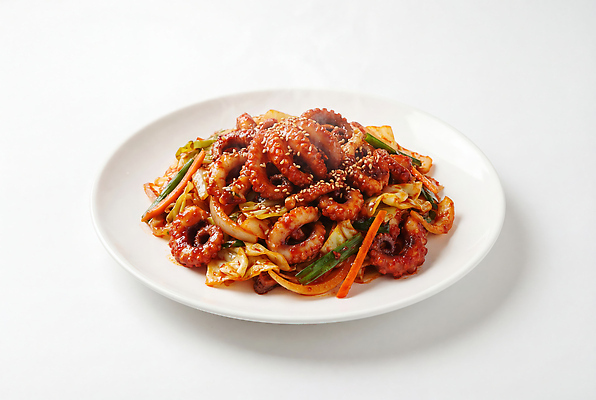 JPG 편집이미지 접시 한식 음식 채소 식사 양념 해산물 볶음 주꾸미 쭈꾸미볶음 편집실사 AI포토 AI콘텐츠 식기 연체동물 수중동물 CG 파일형식